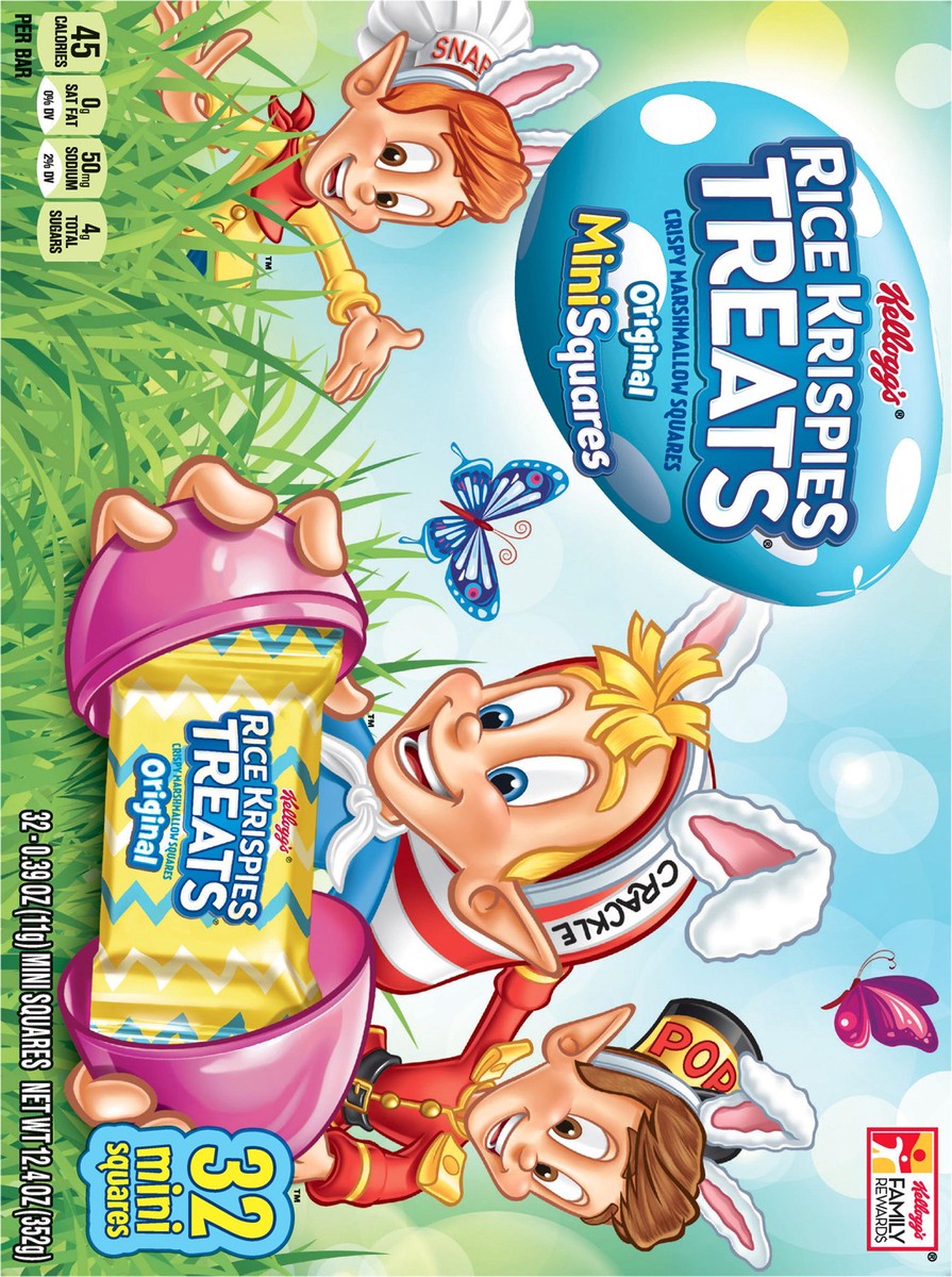 slide 4 of 11, Rice Krispies Treats Kellogg's Rice Krispies Treats Mini Marshmallow Snack Bars, Original, 12.4 oz, 32 Count, 12.4 oz