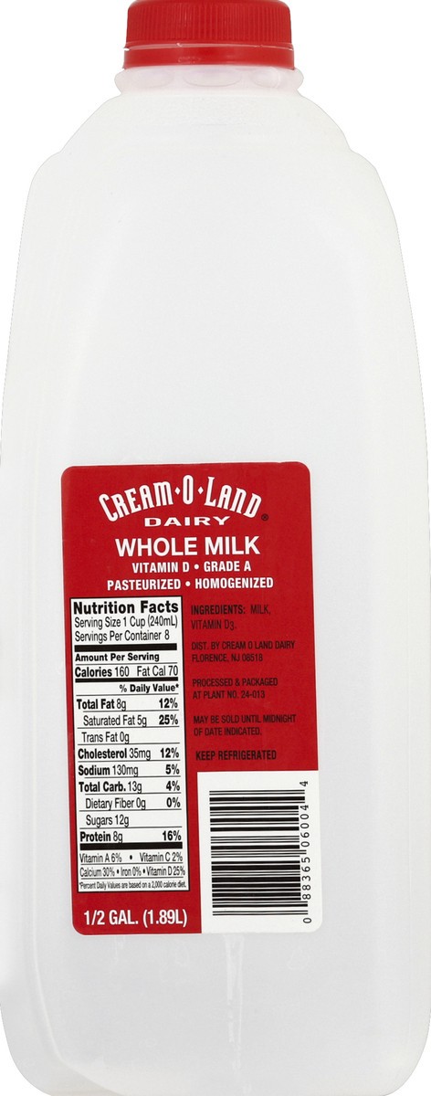 slide 2 of 6, Cream-O-Land Whole Milk, 64 fl oz