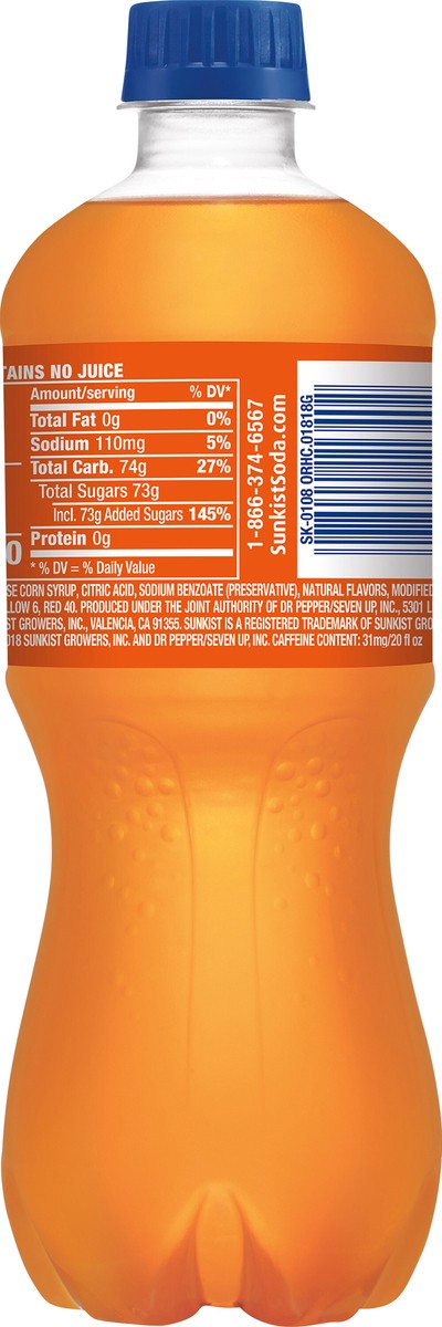 slide 11 of 12, Sunkist Orange Soda- 20 fl oz, 20 fl oz