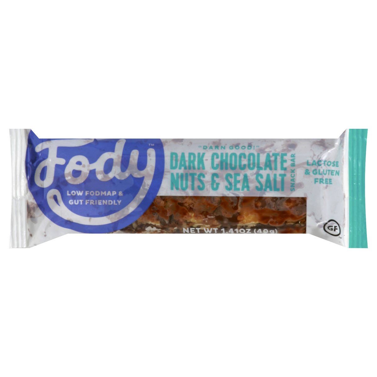 slide 5 of 6, Fody Dark Chocolate, Nuts & Sea Salt Bar, 1.41 oz