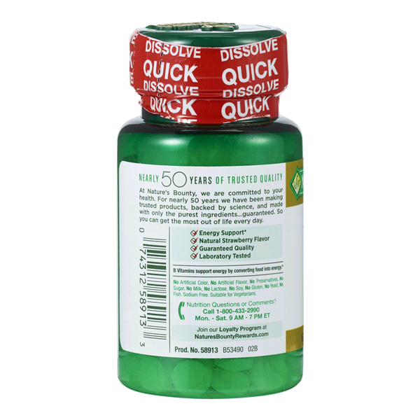 slide 4 of 9, Nature's Bounty Quick Dissolve Biotin, 5000mcg, 60 ct