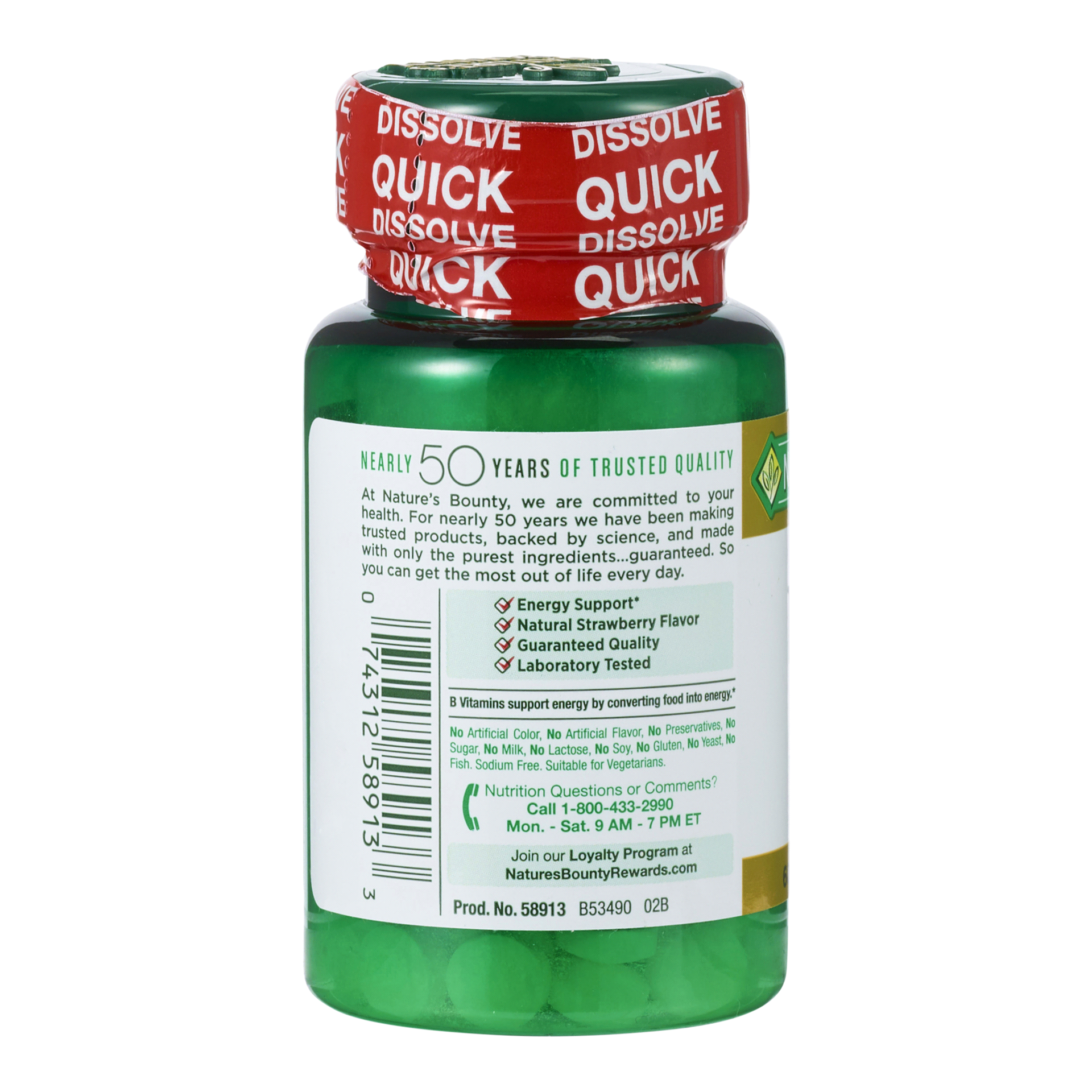 slide 5 of 9, Nature's Bounty Quick Dissolve Biotin, 5000mcg, 60 ct