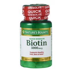 Nature's Bounty Quick Dissolve Biotin, 5000mcg