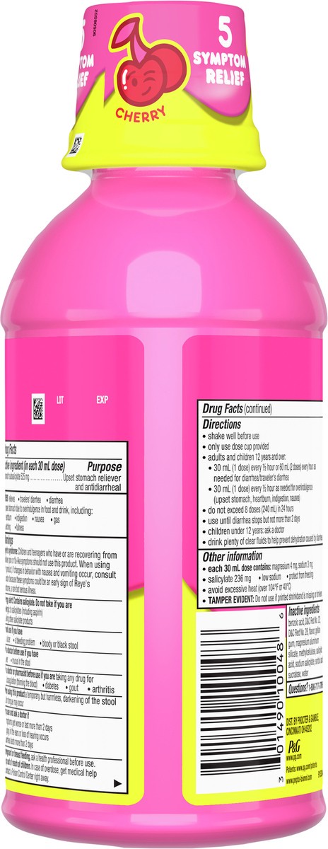 slide 2 of 9, Pepto-Bismol Pepto Bismol Cherry Liquid, 16 fl oz