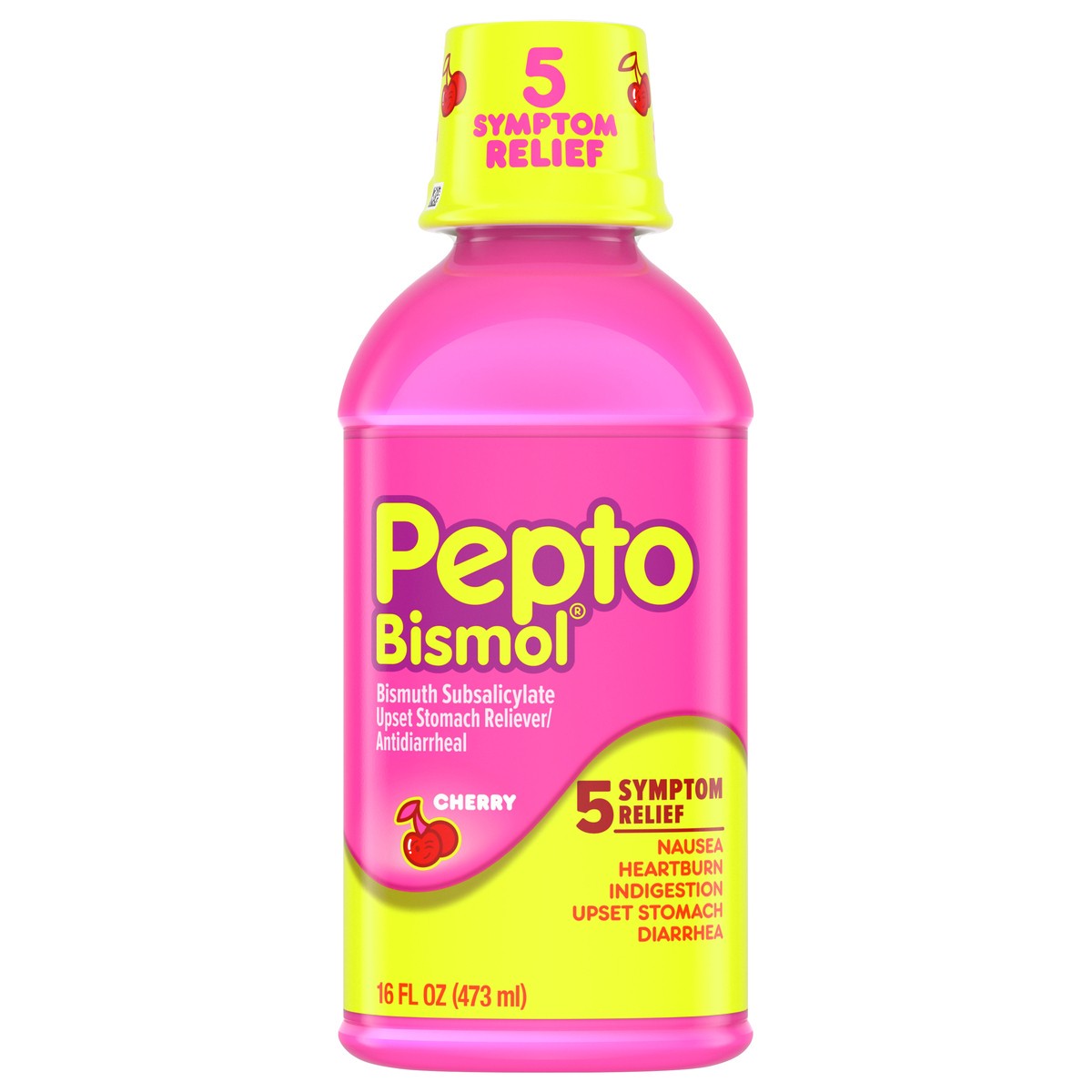 slide 1 of 9, Pepto-Bismol Pepto Bismol Cherry Liquid, 16 fl oz