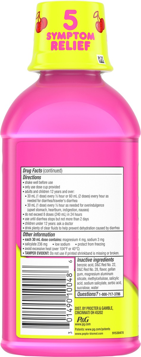 slide 9 of 9, Pepto-Bismol Pepto Bismol Cherry Liquid, 16 fl oz