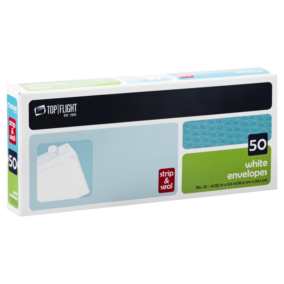 slide 2 of 11, Top Flight Strip & Seal White Envelopes 50 ea, 50 ct