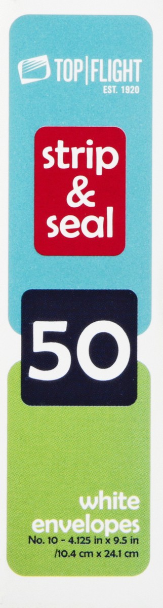 slide 7 of 11, Top Flight Strip & Seal White Envelopes 50 ea, 50 ct