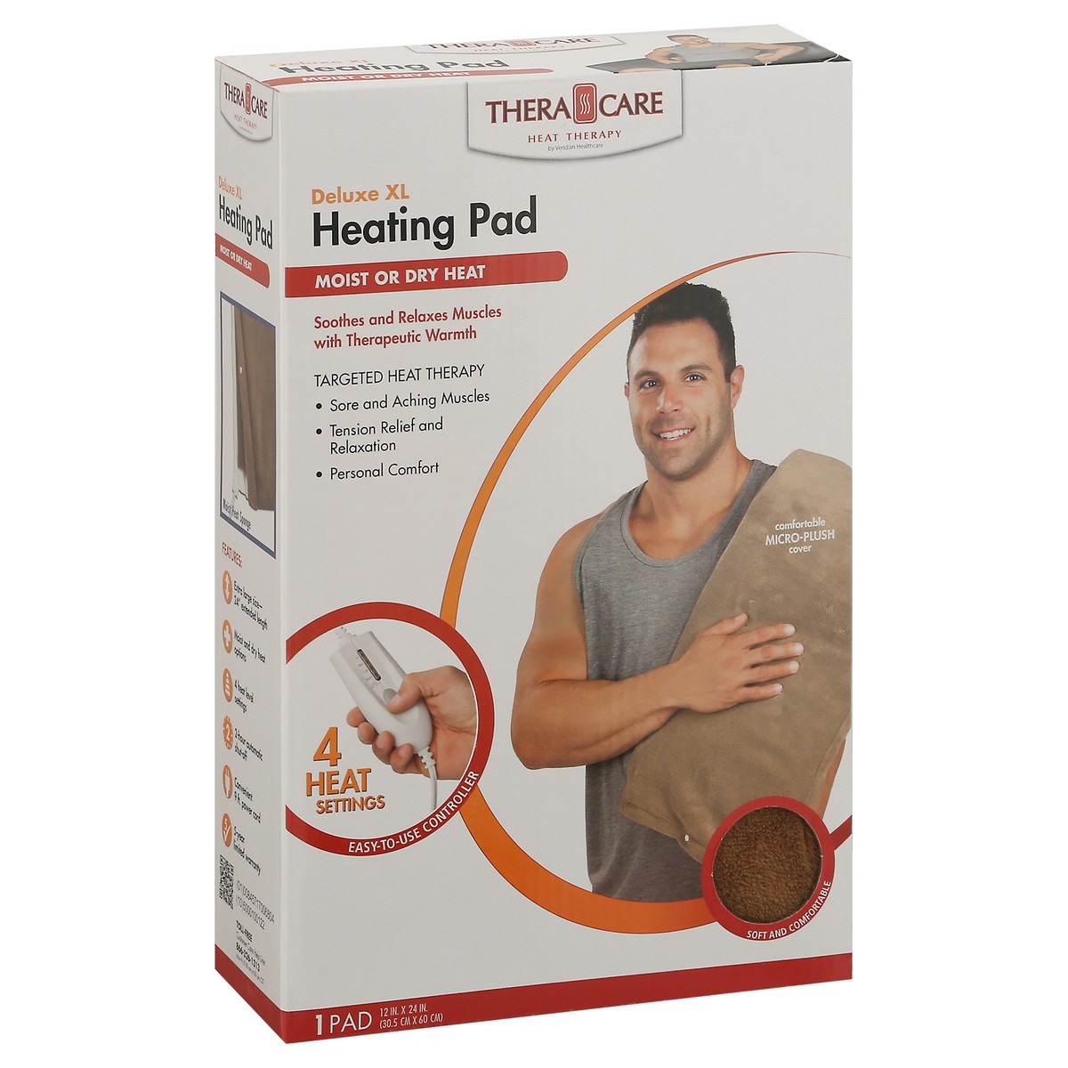 slide 2 of 9, TheraCare Veridian Deluxe Xl Heating Pad, 1 ct