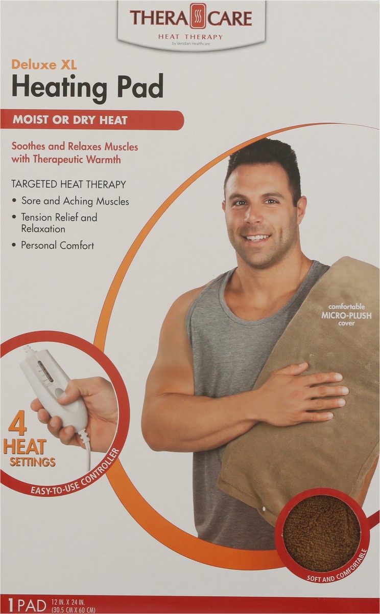 slide 6 of 9, TheraCare Veridian Deluxe Xl Heating Pad, 1 ct