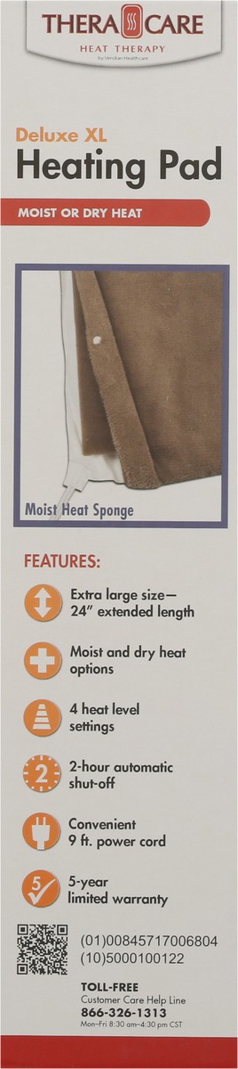 slide 7 of 9, TheraCare Veridian Deluxe Xl Heating Pad, 1 ct