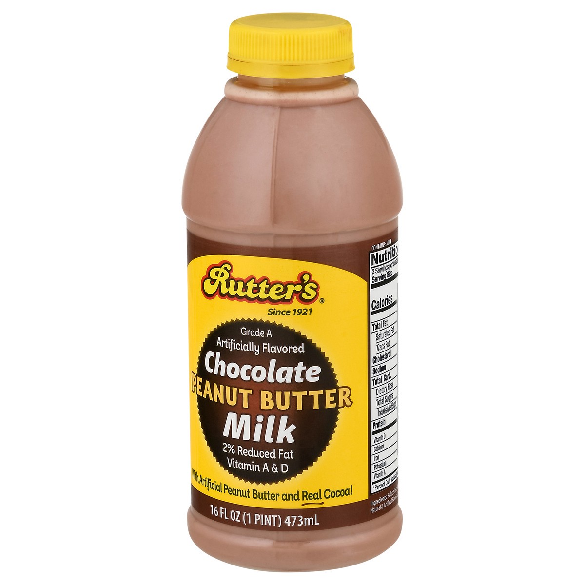 slide 4 of 9, Rutter's 2% Reduced Fat Chocolate Peanut Butter Milk - 16 fl oz, 16 fl oz