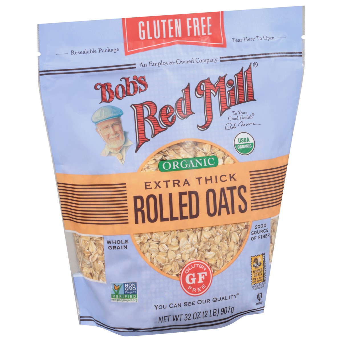 slide 2 of 9, Bob's Red Mill Bobs Red Mill Rolled Oats Gluten Free Organic Extra Thick - 32 Oz, 32 oz