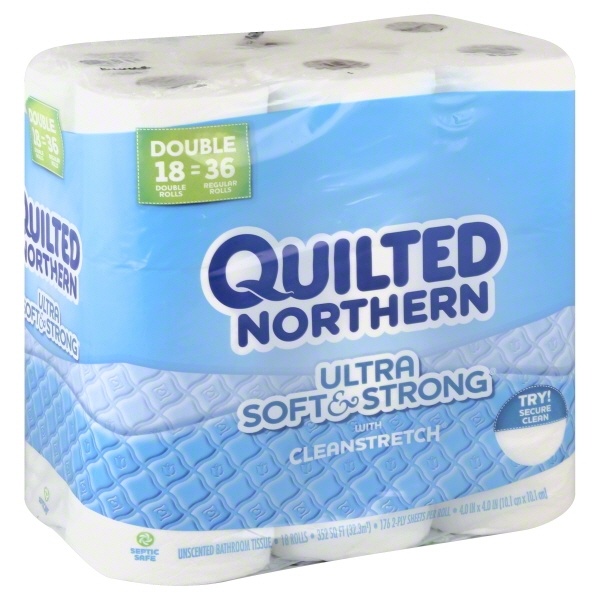 slide 1 of 1, Quilted Northern Ultra Soft & Strong Bath Tissue, 18 ct