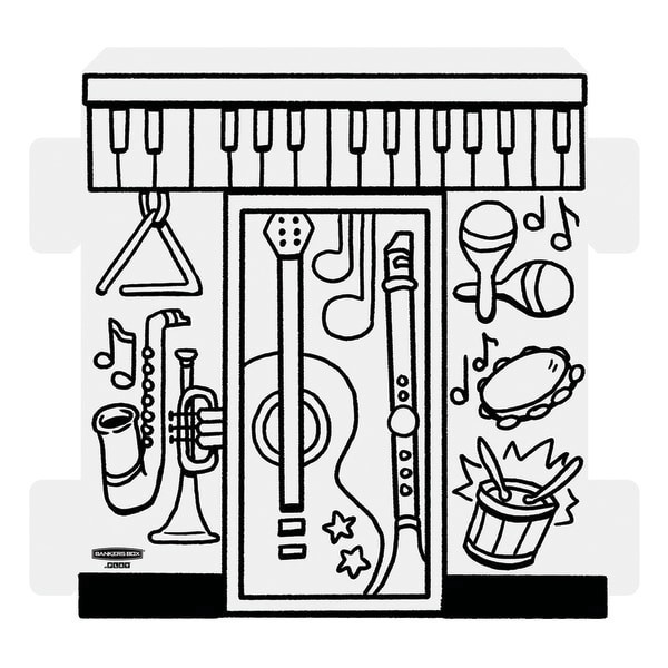 slide 6 of 9, Bankers Box At Play School Bus Playhouse, 33-1/4"H X 31"W X 44-3/4"D, 60% Recycled, White/Black, Elementary, 1 ct