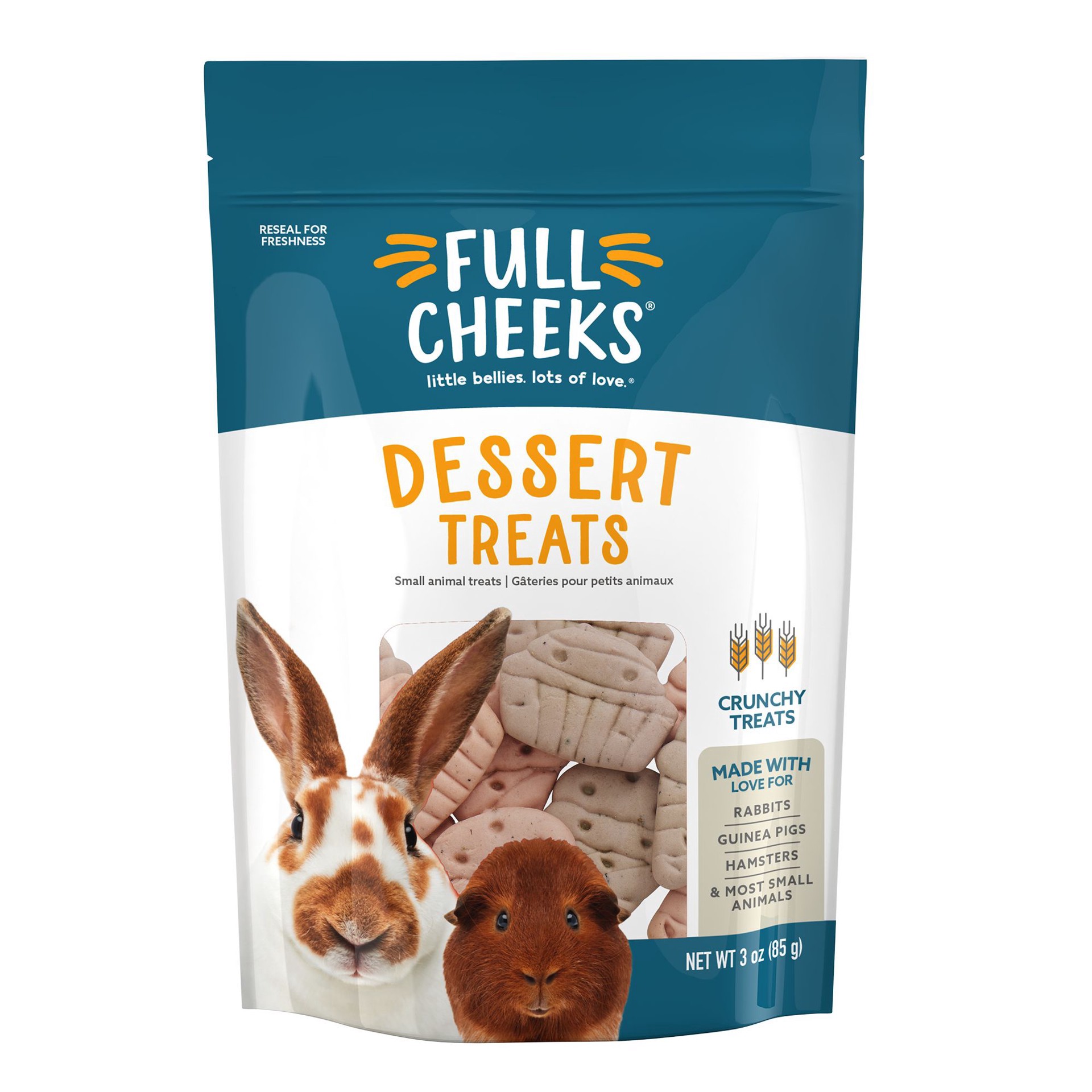 slide 1 of 1, Full Cheeks Small Pet Desert Treats, 3 oz