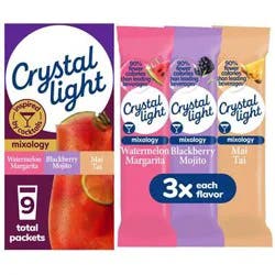 Crystal Light Mixology Variety Pack Powdered Drink Mix, 9 single serve packets per Box