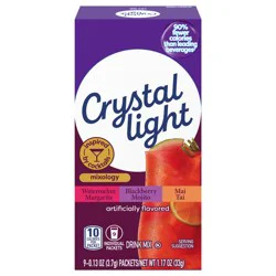 Crystal Light Mixology Drink Mix Variety Pack, 9 Packets, for Convenient On-the-Go Flavorful Hydration, Artificially Flavored Watermelon Margarita, Blackberry Mojito, Mai Tai, Zero Sugar, 1.17 oz