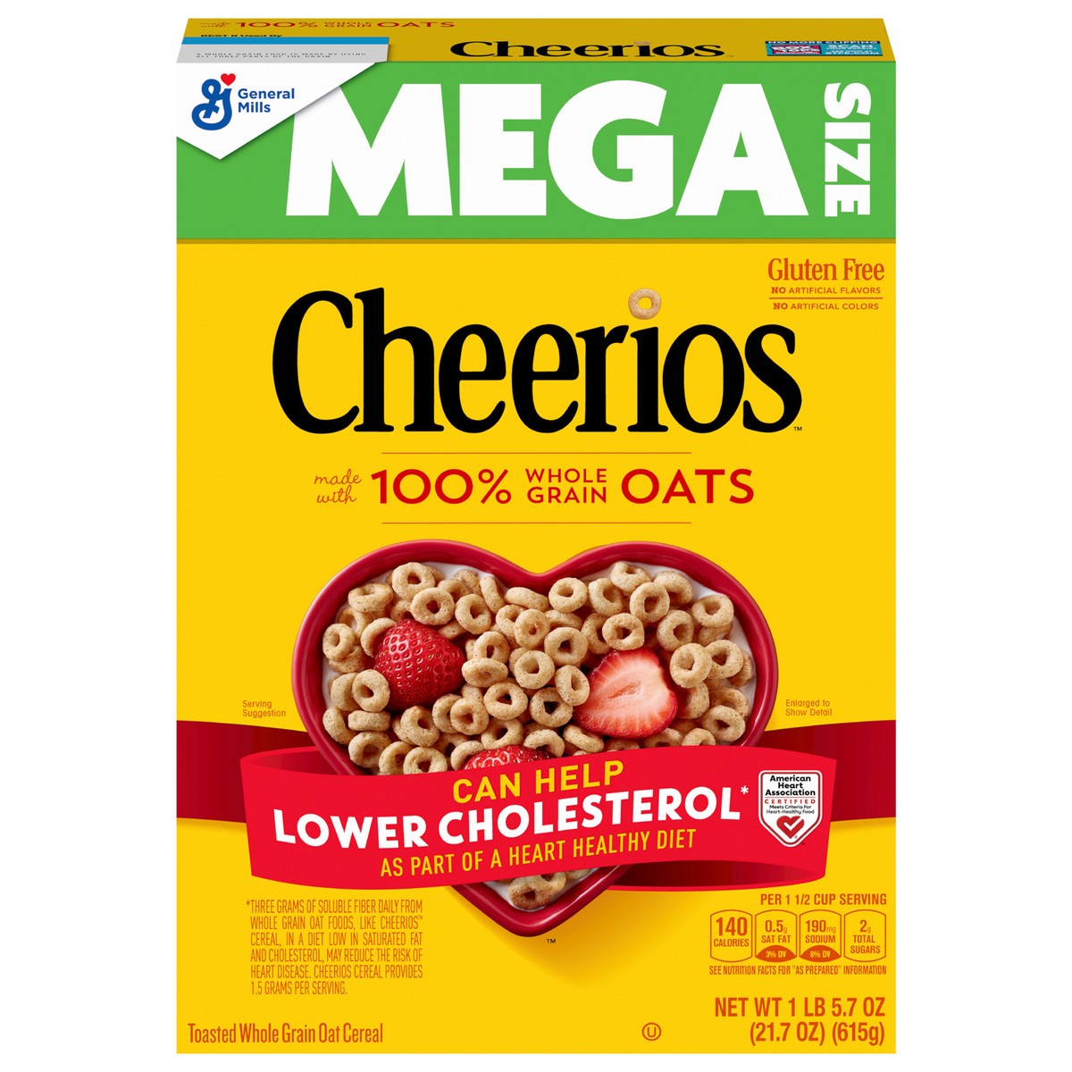 Cheerios Original Cheerios Heart Healthy Cereal, 21.7 OZ Mega Size