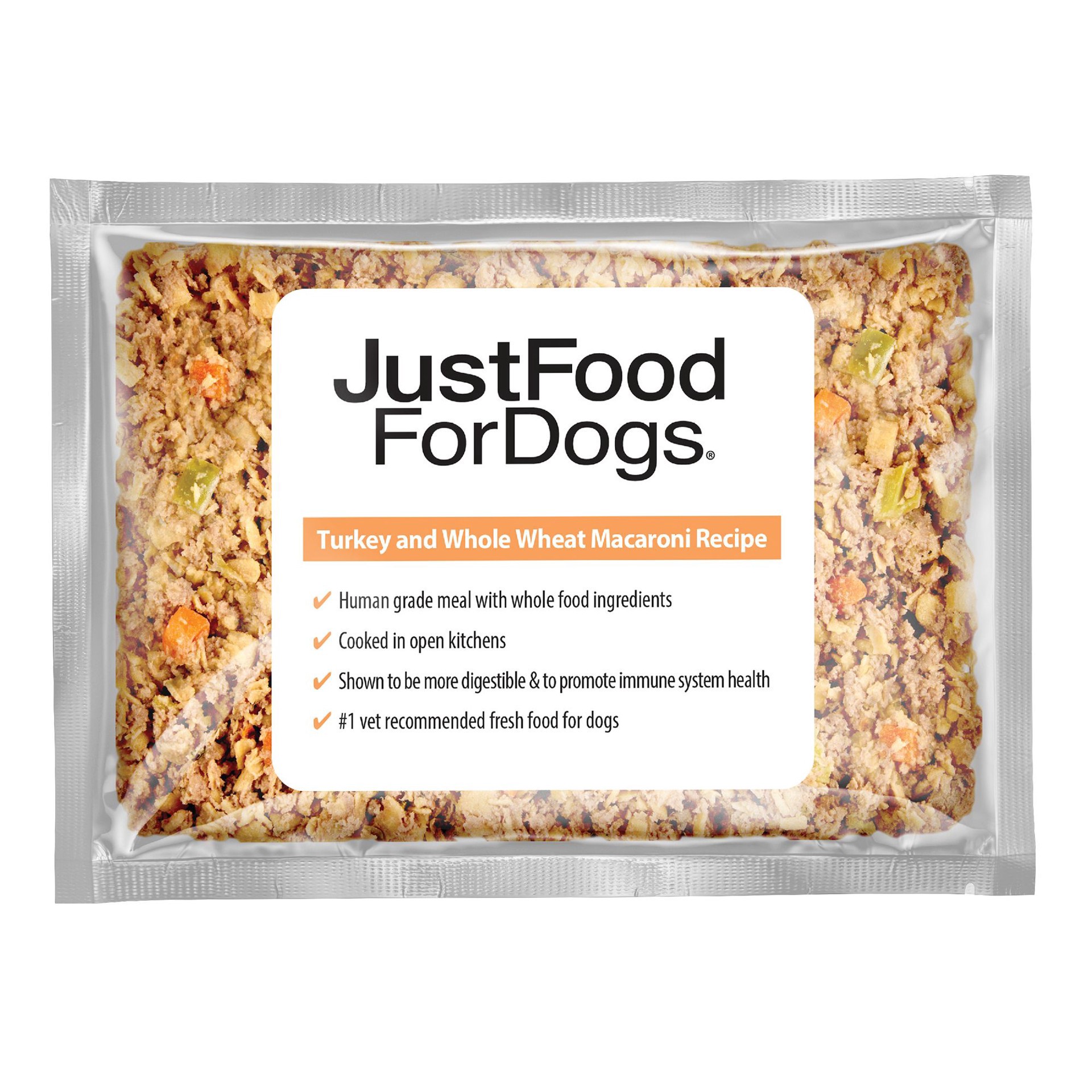 slide 1 of 1, JustFoodForDogs Daily Diets Turkey & Whole Wheat Macaroni Frozen Dog Food, 18 oz