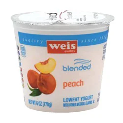 Weis Quality Peach Blended Lowfat Yogurt