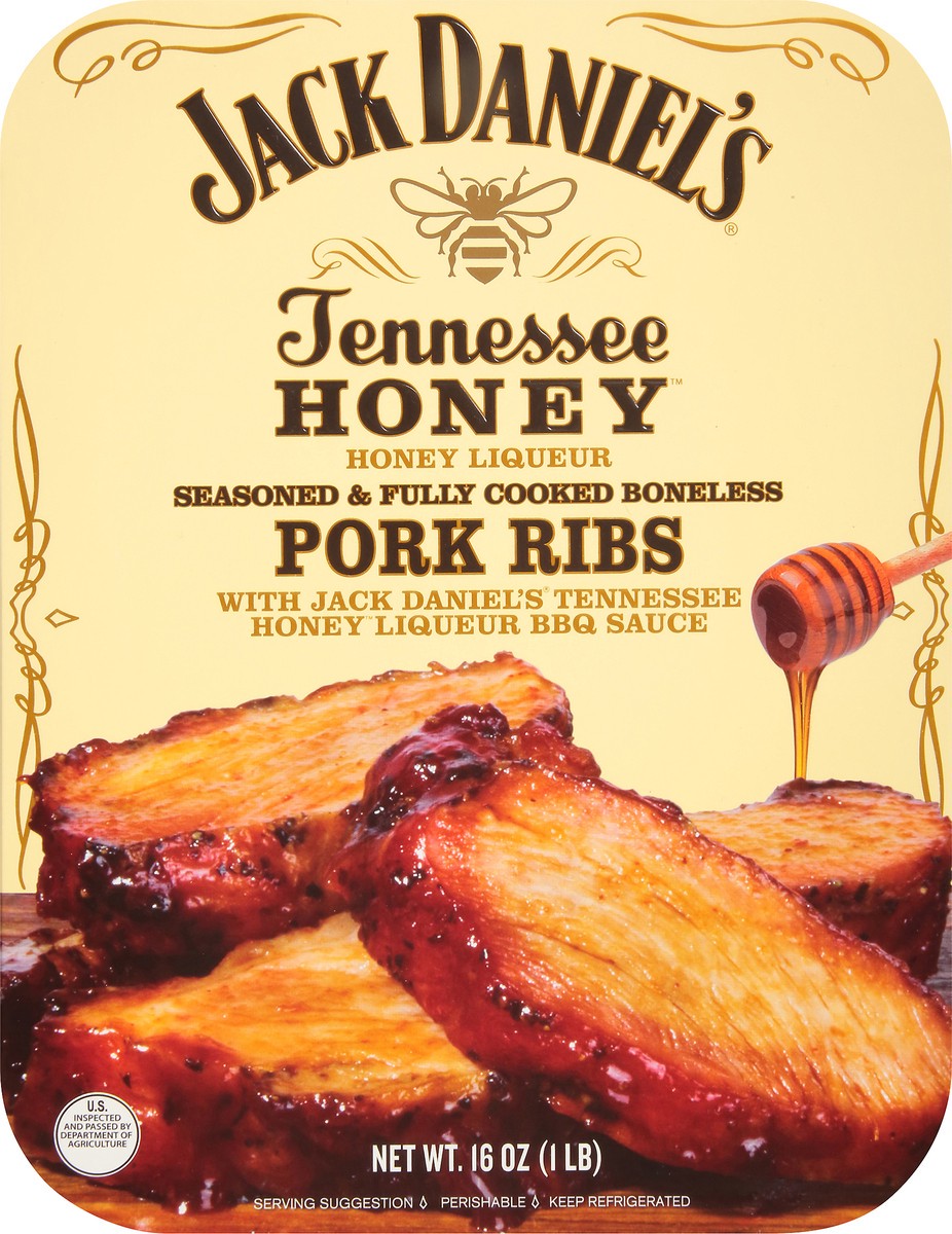 slide 1 of 10, Jack Daniel's Tennessee Honey Pork Ribs 16 oz. Tray, 16 oz