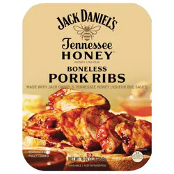 Jack Daniel's Tennessee Honey Boneless Pork Ribs, Fully Cooked, Ready to Heat, 16oz Tray (Refrigerated)