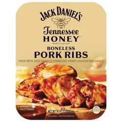 Jack Daniel's Tennessee Honey Boneless Pork Ribs, Fully Cooked, Ready to Heat, 16oz Tray (Refrigerated)
