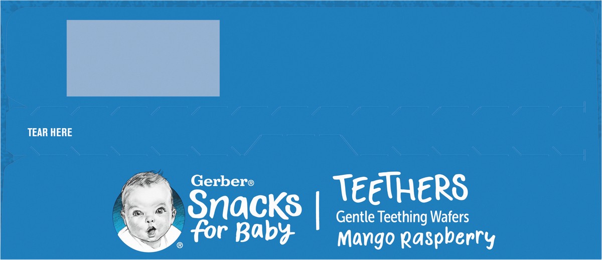 slide 3 of 12, Gerber Teethers, Mango Raspberry Gentle Teething Wafers, Baby Teething Snacks, 12 ct