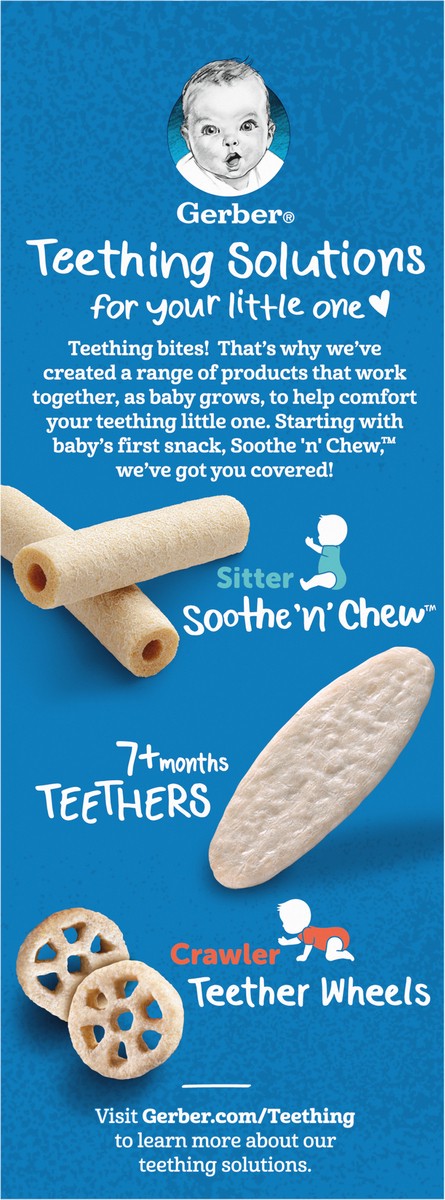 slide 6 of 12, Gerber Teethers, Mango Raspberry Gentle Teething Wafers, Baby Teething Snacks, 12 ct
