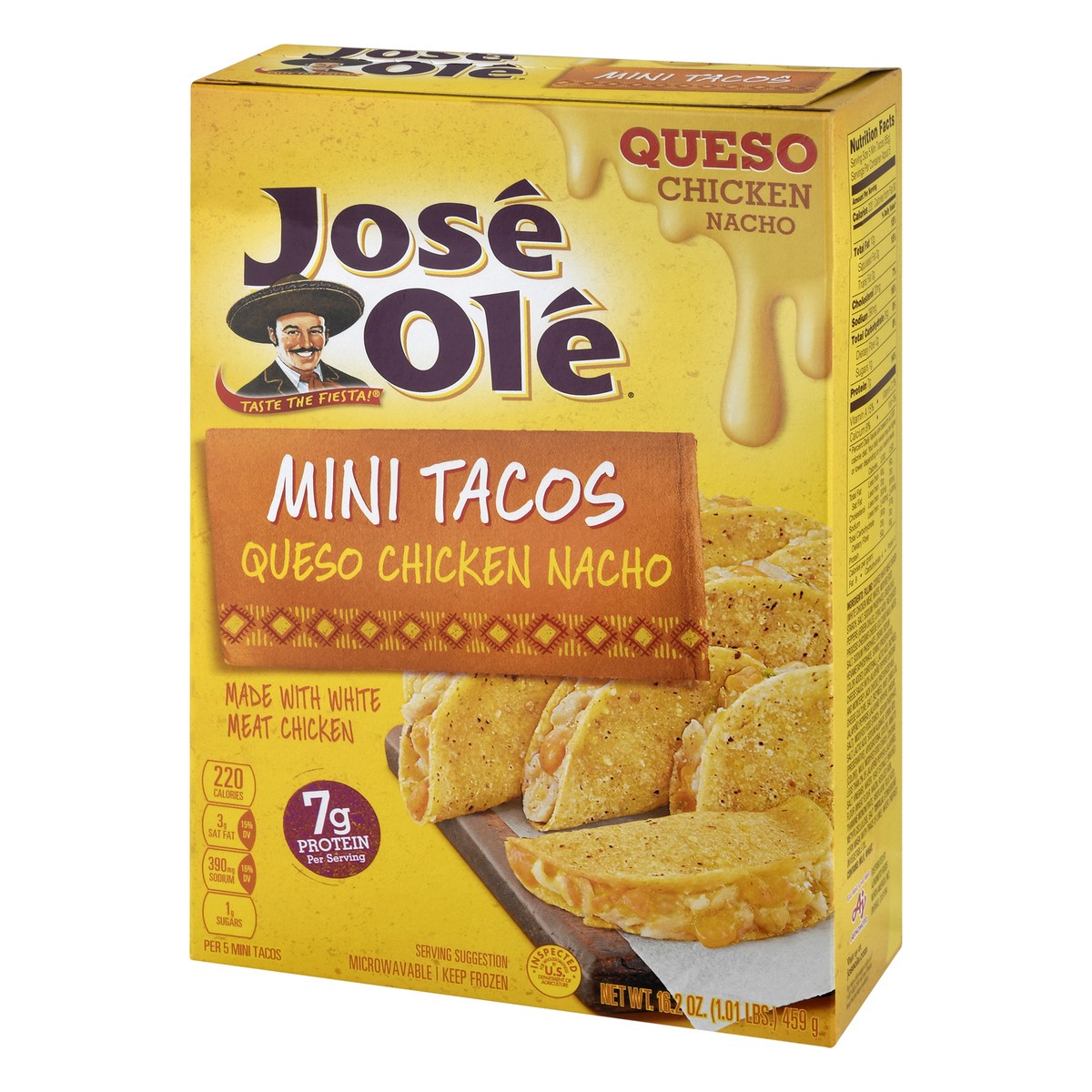 slide 4 of 13, José Olé Mini Queso Chicken Nacho Tacos 16.2 oz, 16.2 oz