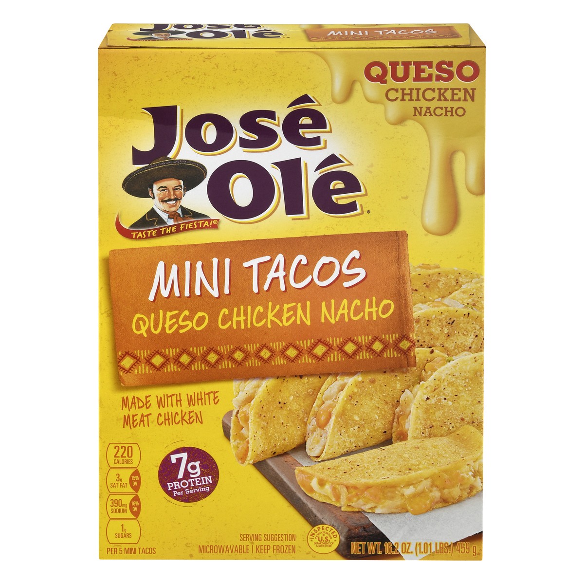 slide 1 of 13, José Olé Mini Queso Chicken Nacho Tacos 16.2 oz, 16.2 oz