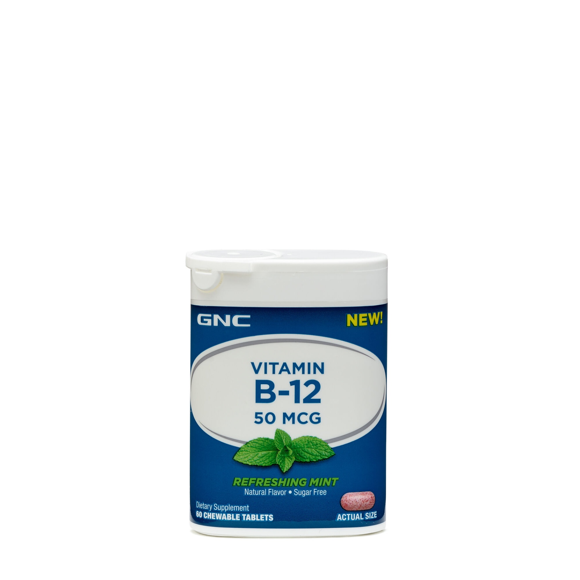 slide 1 of 1, GNC Vitamin B-12 - Refreshing Mint, 60 ct