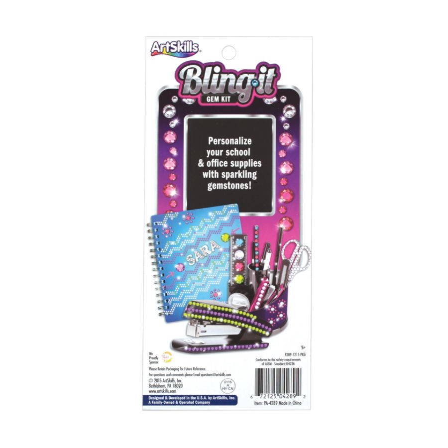 slide 2 of 2, ArtSkills Bling-It Gem Kit, Assorted Colors, 185 ct