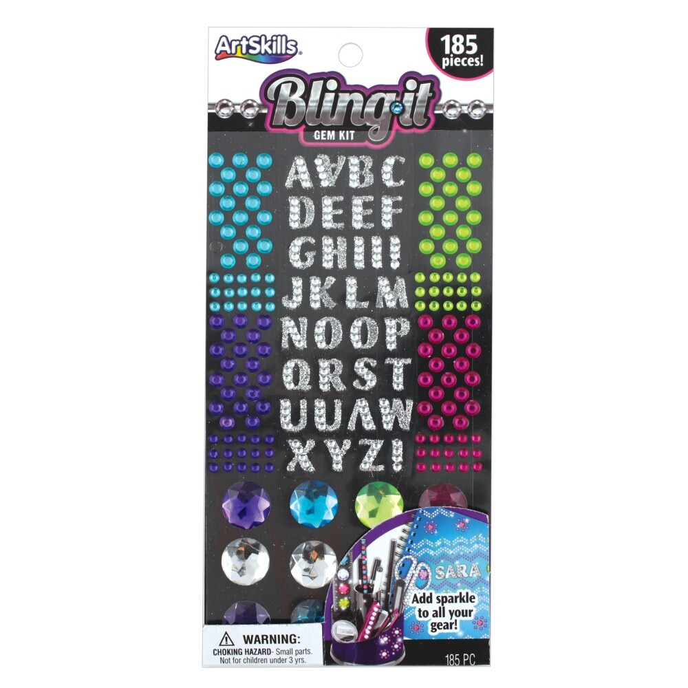 slide 1 of 2, ArtSkills Bling-It Gem Kit, Assorted Colors, 185 ct