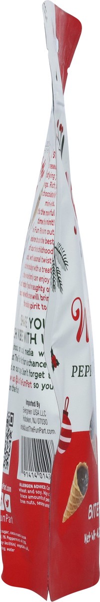 slide 6 of 13, Just the Fun Part Bite Sized Peppermint Dark Chocolate Waffle Cones Bite-Sized 4.23 oz, 4.23 oz