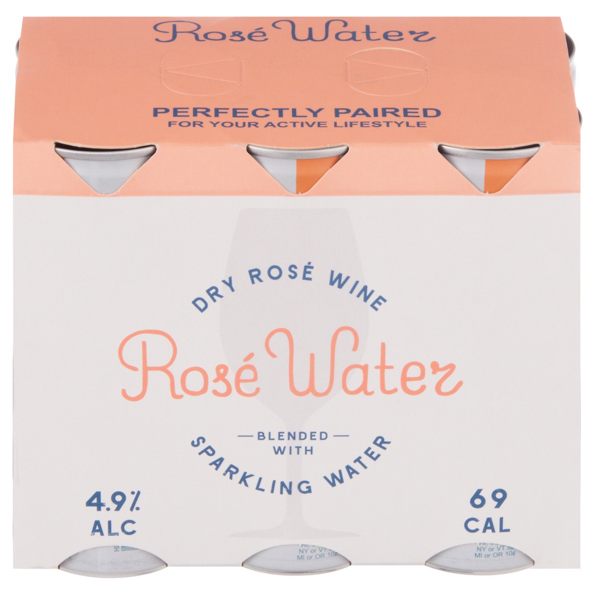 slide 1 of 9, Boutique Beverage Rose Water Dry Rose Wine 6 - 8.5 fl oz Cans, 6 ct; 250 ml