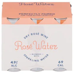 Boutique Beverage Rose Water Dry Rose Wine 6 - 8.5 fl oz Cans