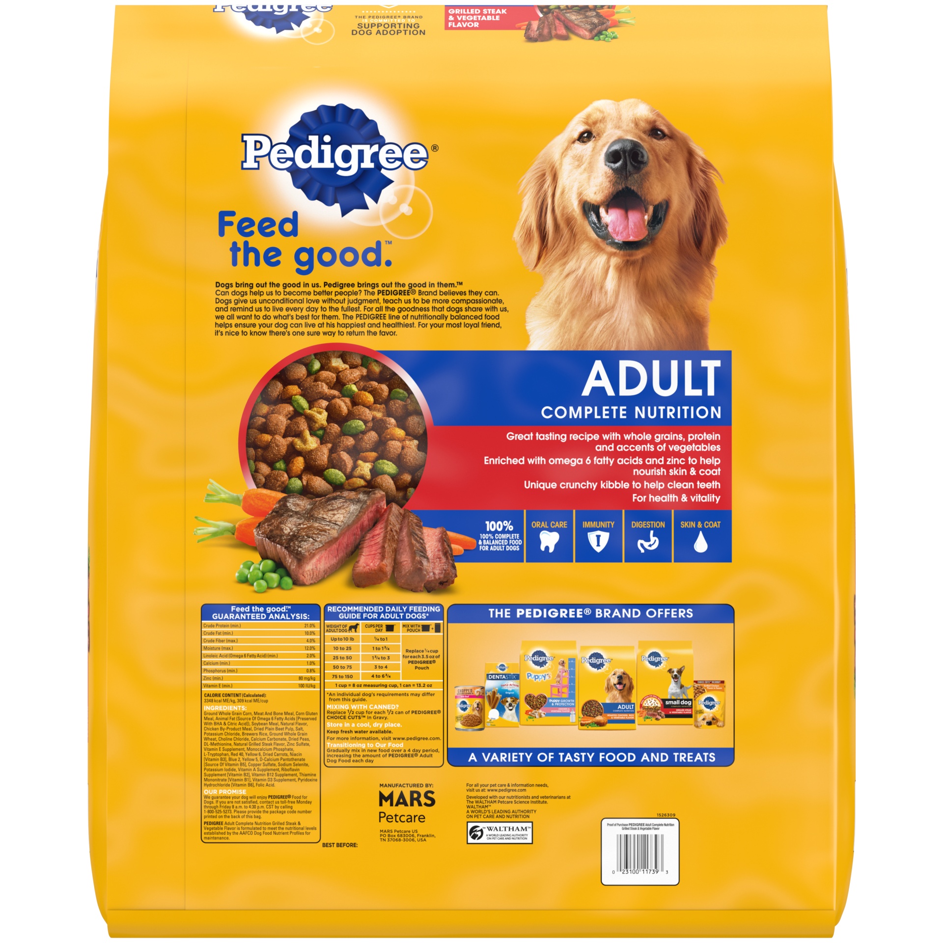 PEDIGREE Complete Nutrition Adult Dry Dog Food Grilled Steak