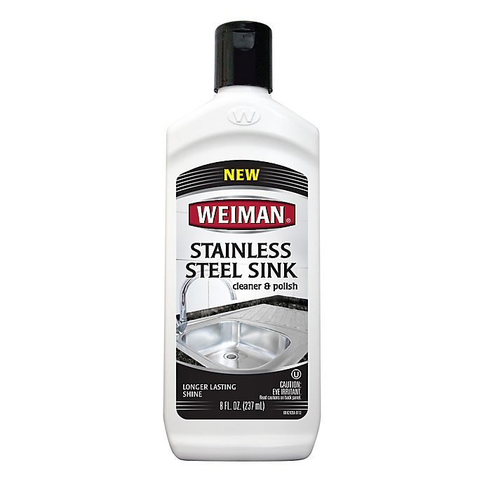 slide 1 of 1, Weiman Stainless Steel Sink Cleaner and Polish, 8 fl oz