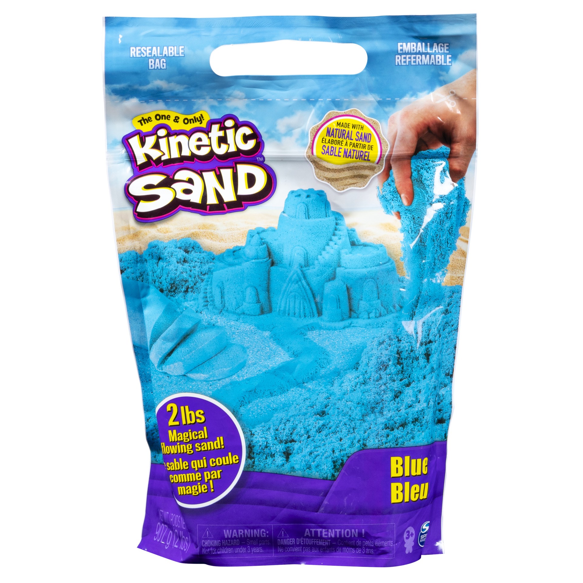 slide 1 of 5, Kinetic Sand Blue, 2 lb Bag, 1 ct