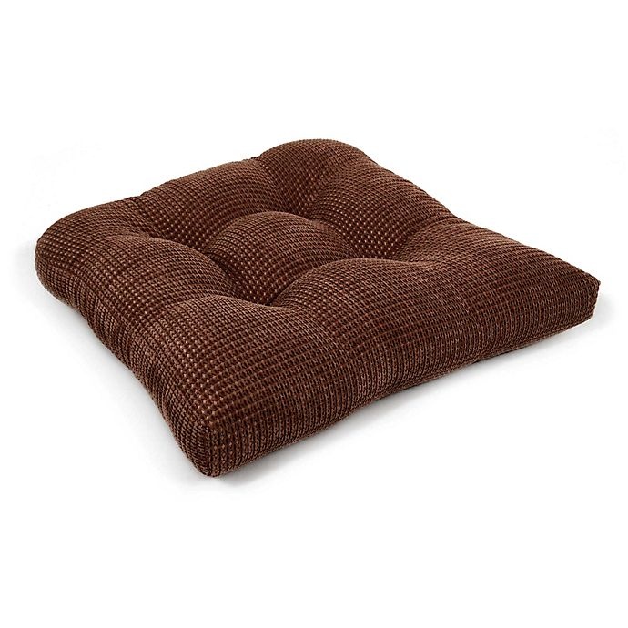 slide 1 of 1, Therapedic Memory Foam Chair Pad - Brown, 1 ct