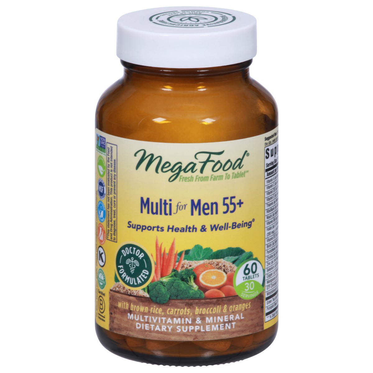 slide 1 of 12, MegaFood 55+ Multi for Men 60 Tablets, 60 ct