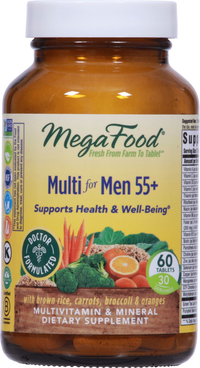 slide 11 of 12, MegaFood 55+ Multi for Men 60 Tablets, 60 ct