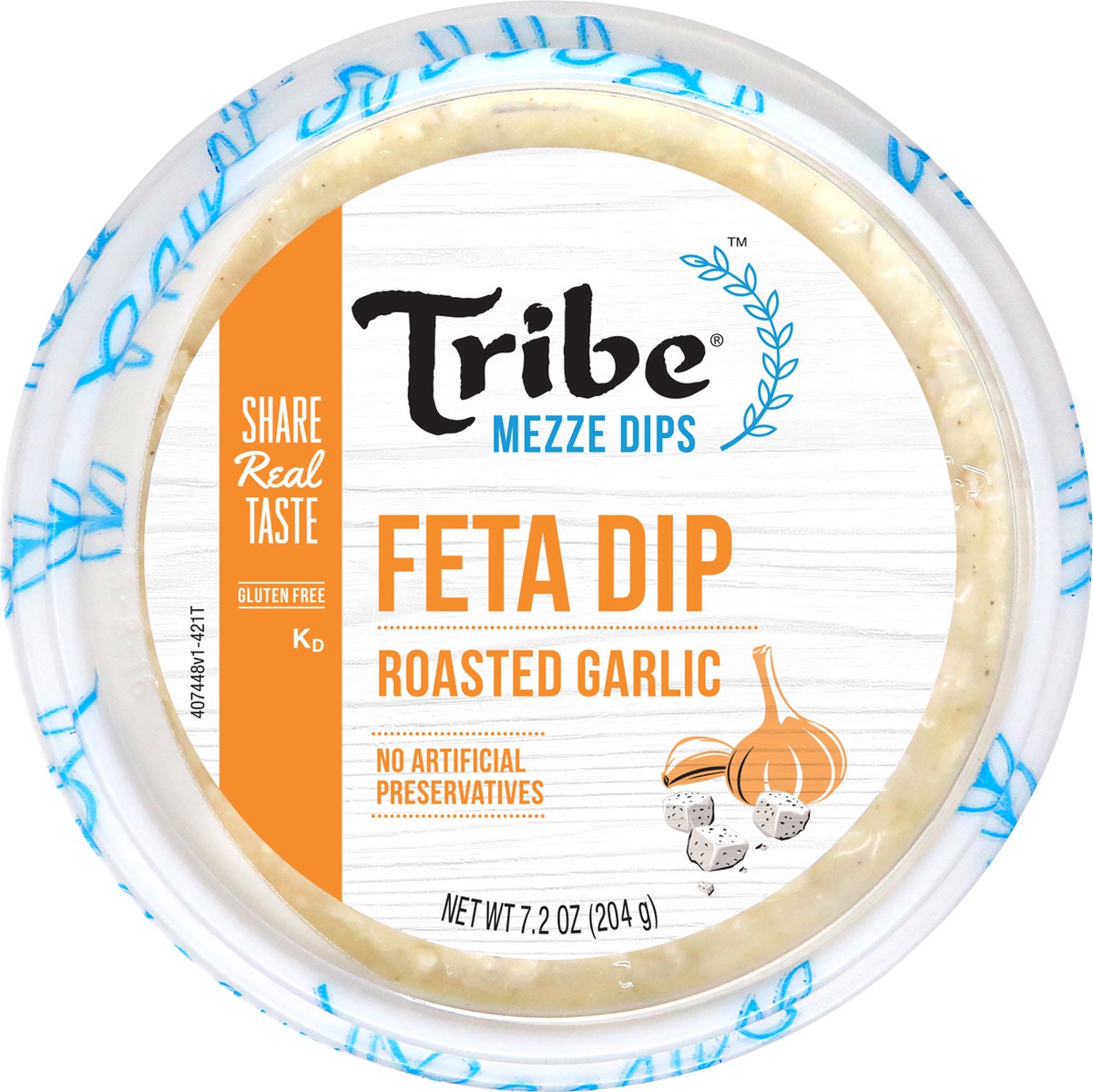 slide 7 of 9, Tribe Roasted Garlic Feta Dip, 1 ct