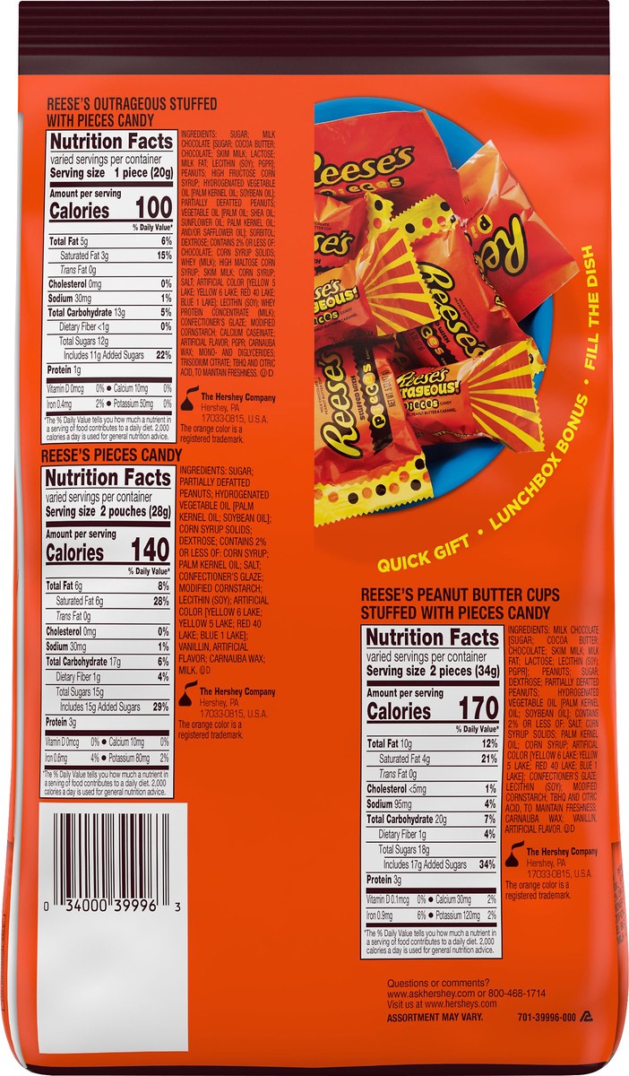 slide 7 of 7, Reese's Party Pack Snack Size Candy Assortment 31.56 oz, 31.56 oz