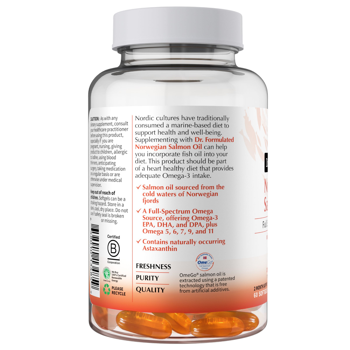 slide 5 of 5, Garden Of Life Salmon Oil, 60 ct