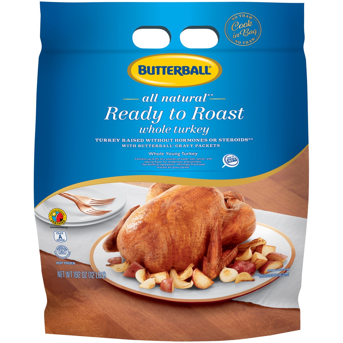 slide 8 of 12, Butterball Ready to Roast Frozen Whole Turkey, 192 oz