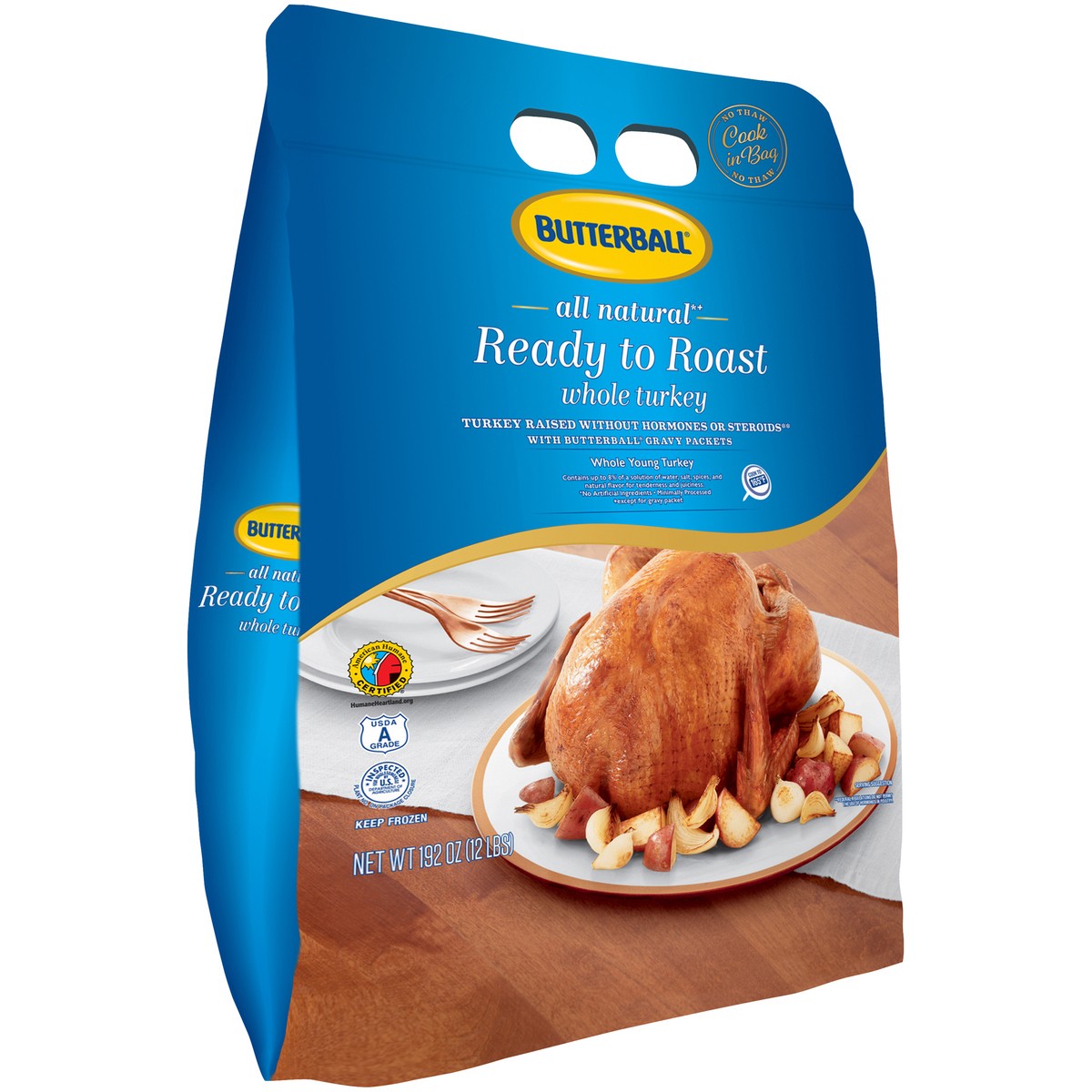 slide 9 of 12, Butterball Ready to Roast Frozen Whole Turkey, 192 oz