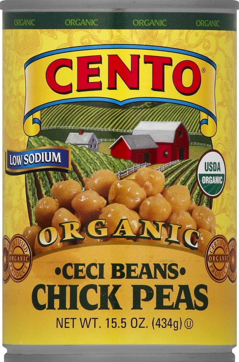 slide 2 of 2, Cento Chick Peas, Ceci Beans, Organic, 15.5 oz